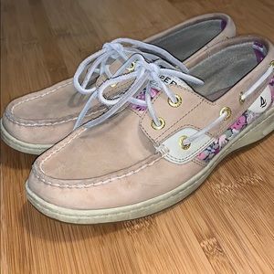 Pink Floral Sperry Boat Shoes